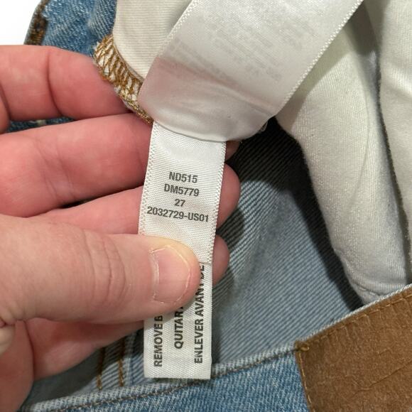 Madewell The Perfect Vintage Straight Leg Jeans Womens 27 Danby Wash Knee-Rip - Picture 6 of 11